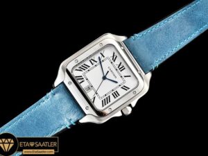 CAR0429E -Santos De Cartier 2018 Mens SSLE (Blue) Wht Swiss Qtz - 05.jpg